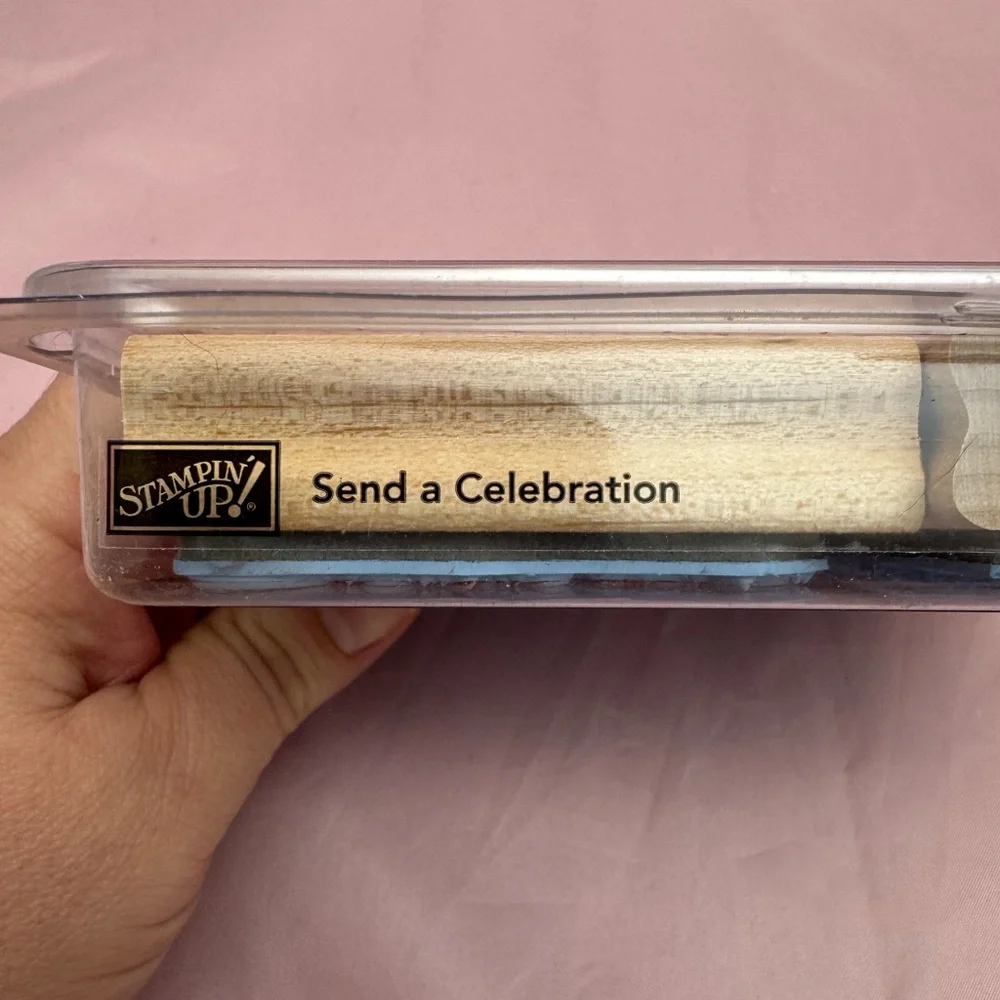 Stampin’ Up! 2006 Send a Celebration 4pc Rubber Stamp Set 🎉